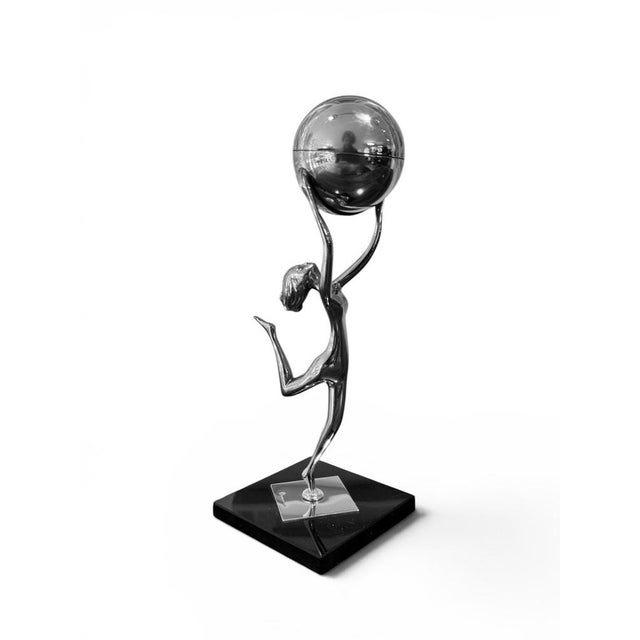 British Nude Female Lighter in Silver-Plated Chrome from DuPont, 1928 For Sale - Image 7 of 9