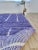 Cobalt Blue Geometric Wool Moroccan Beni Ourain Rug For Sale - Image 9 of 15