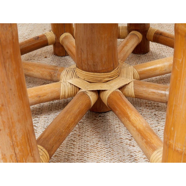 Mid 20th Century Bamboo Dining Table For Sale - Image 11 of 11