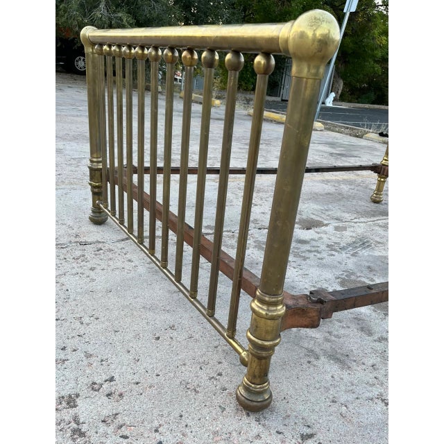 Antique Brass Double Bed Frame Circa 19th Century For Sale - Image 11 of 13