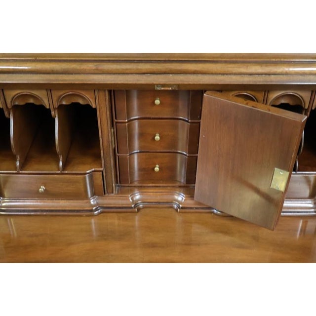 Brown 1980s Kittinger Historic Newport Mahogany Chippendale Style Secretary Desk For Sale - Image 8 of 17