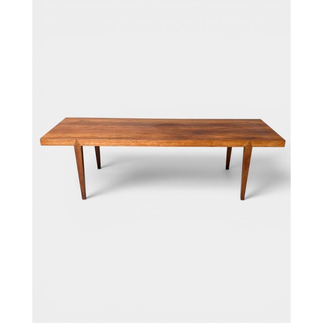 Elegant Danish Indian rosewood coffee table designed by Severin Hansen Jr. for Haslev Møbelfabrik, one of the most...