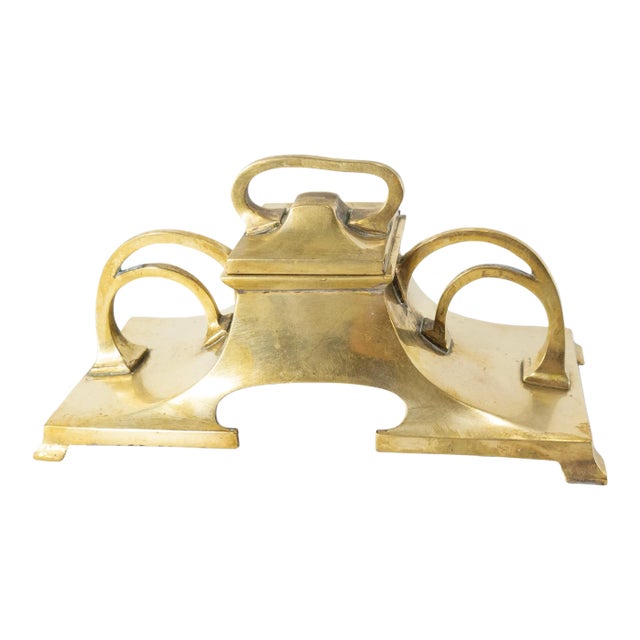Early 20th Century Art Nouveau Bronze Inkwell For Sale