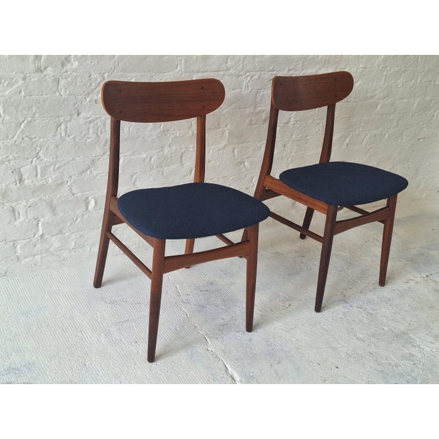 Wood Mid-Century Modern Danish Teak Dining Chairs, 1960s, Set of 2 For Sale - Image 7 of 11