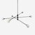 Three Tier Chandelier, Black, 45.5in H, 3 Inch Glass Globes, by Research.Lighting, Modern, Minimal Hanging Light For Sale - Image 4 of 10