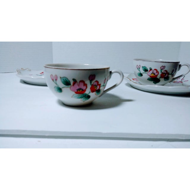 Vintage Shell Shaped Yamasan China Snack Set- 4 Pieces For Sale - Image 4 of 7