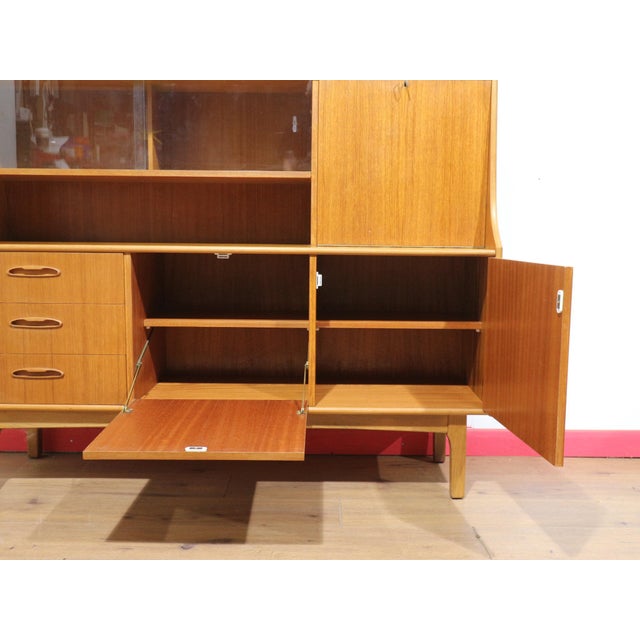 Mid Century Midern Vintage Teak British Tall Credenza Buffet For Sale In Greensboro - Image 6 of 15