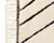 Sophisticated hand-knotted wool rug in Ivory, accented with a flat-woven geometric pattern of intersecting Midnight Black...