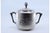 Silver Sugar Bowl with Embossed Flowers and Removable Lid For Sale - Image 10 of 11