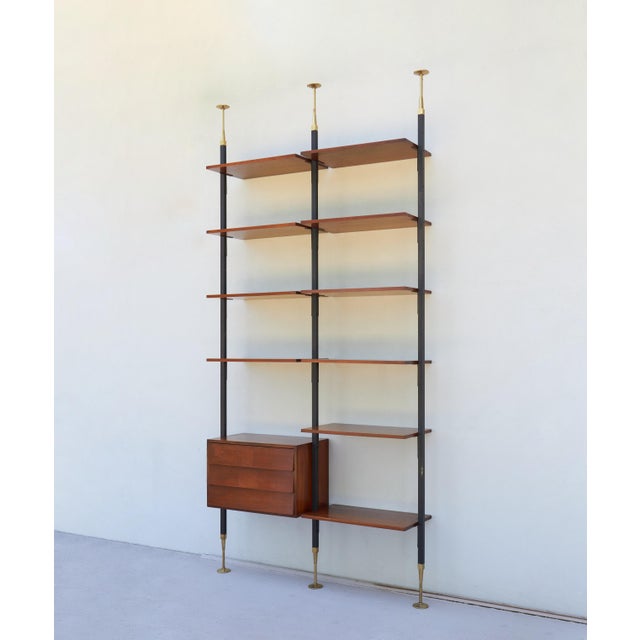 Tan Jolly Modular Bookcase by Ebanisteria F.lli Merati, 1960s For Sale - Image 8 of 18