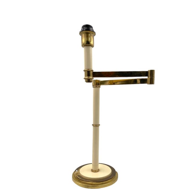Hollywood Regency Brass Table Lamp by Tommaso Barbi, 1970 For Sale - Image 12 of 14