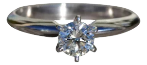The Hammondville: Ladies 14K White Gold 0.50 CT Solitaire Diamond Engagement Ring