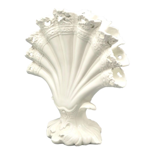Gump's Mid Century Italian Blanc De Chine Vase For Sale