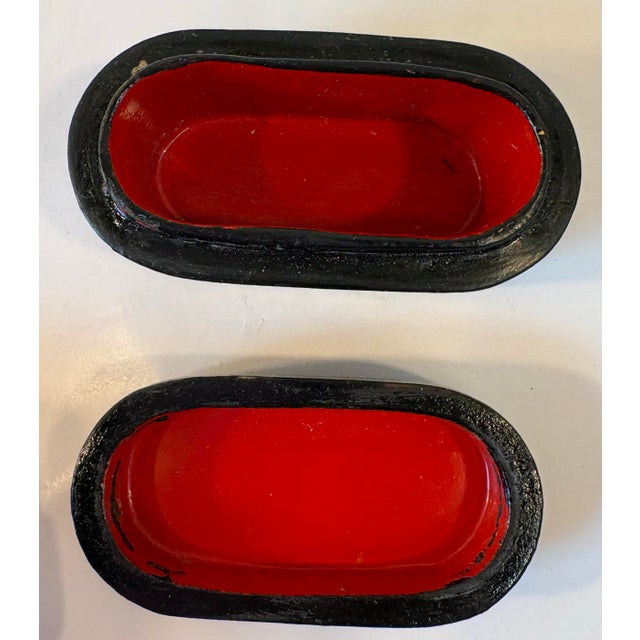 Vintage Russian Hand Painted Laquered Wood Trinket Box For Sale - Image 11 of 11