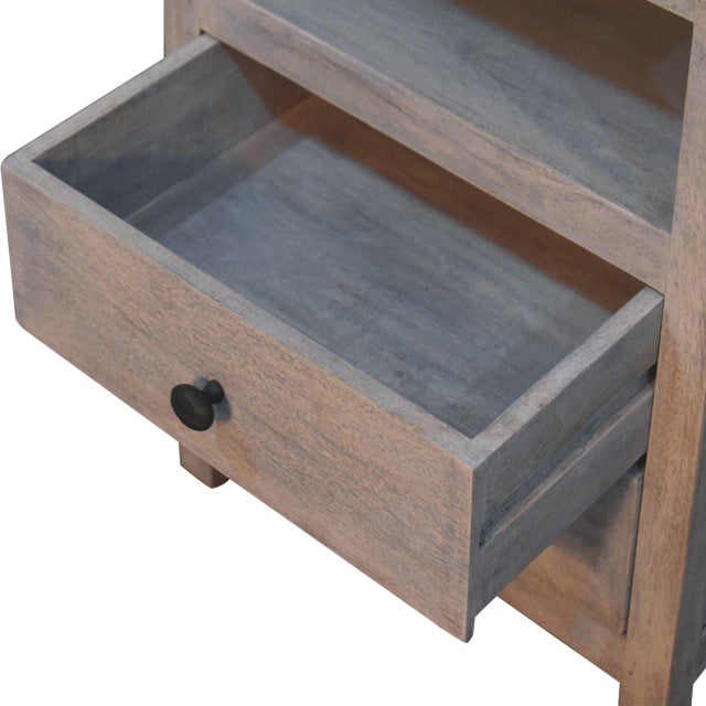 2020s Acid Wash Open Slot Bedside Table For Sale - Image 5 of 8