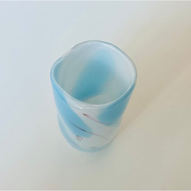 Murano Art Glass Vase Murano Italy 1980s Post Modern Memphis Milano For Sale - Image 4 of 4