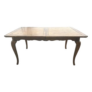 Ballard Designs 'Avignon' Dining Table 67” X 44" X 30" Extending to 103” - Solid Birch With Distressed Oak Veneer - Early 21st Century For Sale