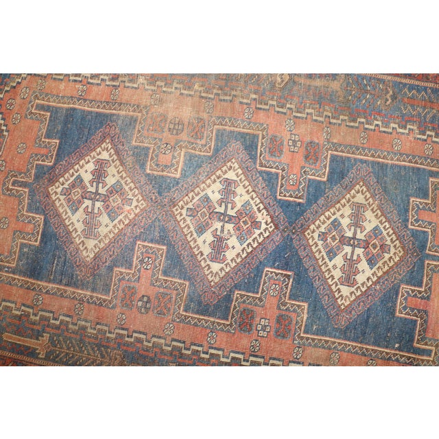 Worn Tribal Afshar Rug, 4'5'' X 6'4'' For Sale - Image 9 of 11