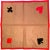 Vintage Hermès Paris Brown Felt Playing Card Game Poker Square Table Cover For Sale - Image 10 of 13