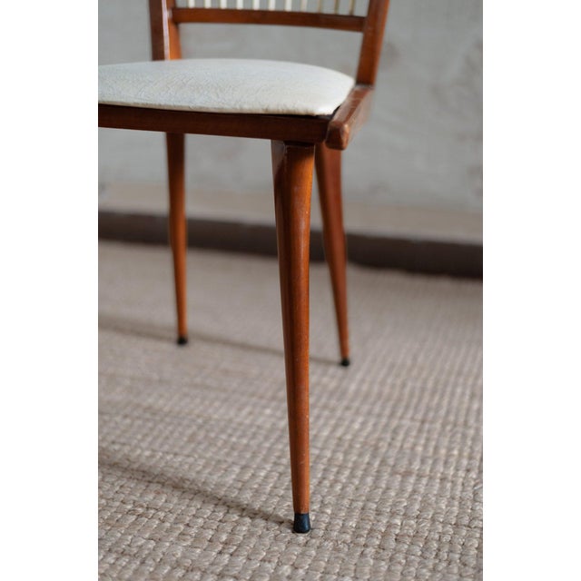 Wood Vintage Lacquered Wooden Chairs, 1950s, Set of 6 For Sale - Image 7 of 10