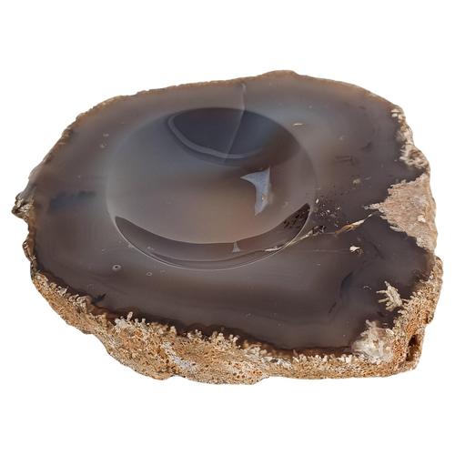 Vintage Freeform Ashtray in Natural Carved Agate with Organic Rough Edges, 1960s For Sale - Image 16 of 16