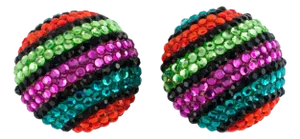 Richard Kerr Multicolor Jeweled Clip-on Earrings
