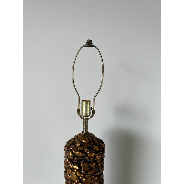 Mid-Century Brutalist Style Nugget Table Lamp For Sale In Miami - Image 6 of 12