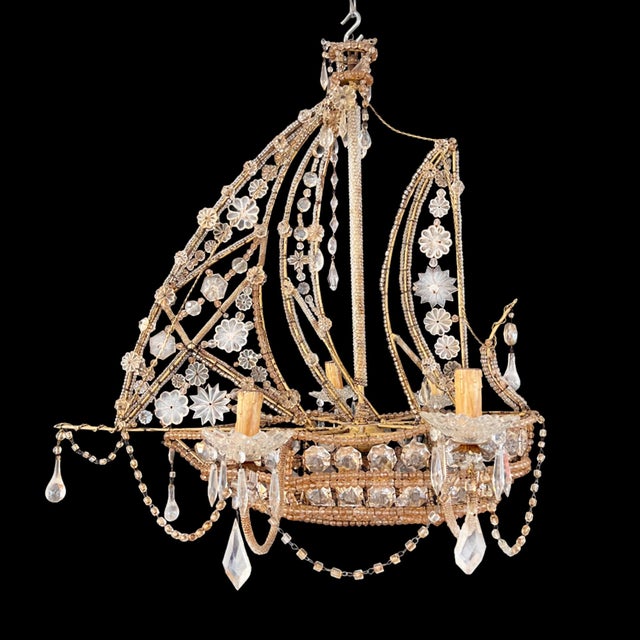 Italian Ship Chandelier, 1950s For Sale - Image 10 of 10