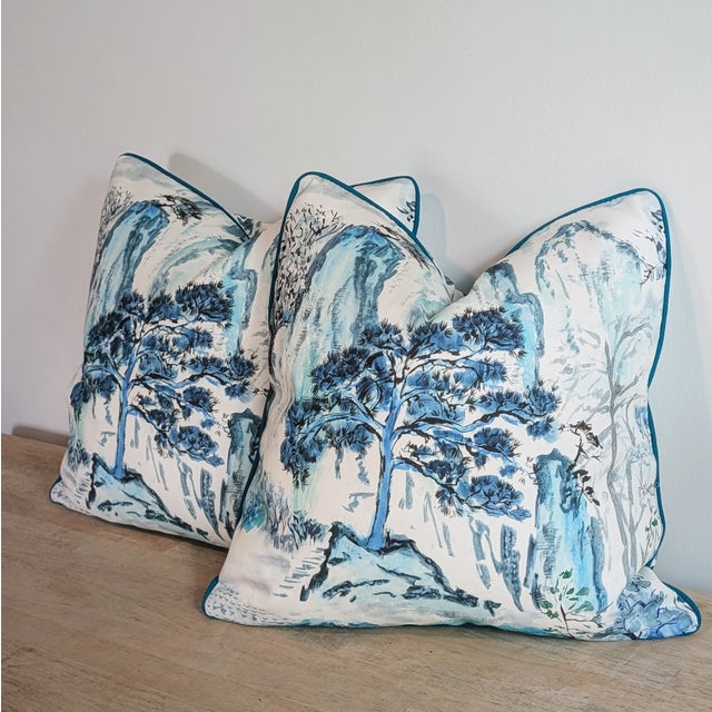Designers Guild Outdoor Mountain Pillows - Set of 2 For Sale - Image 4 of 6