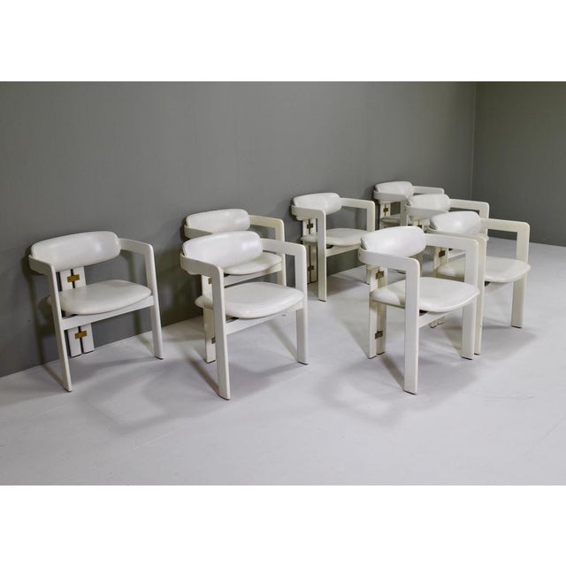 Pamplona Chairs in Leather attributed to Augusto Savini for Pozzi, Italy, 1965, Set of 8 For Sale - Image 3 of 18