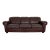 Bassett Roll Arm Leather Sofa For Sale