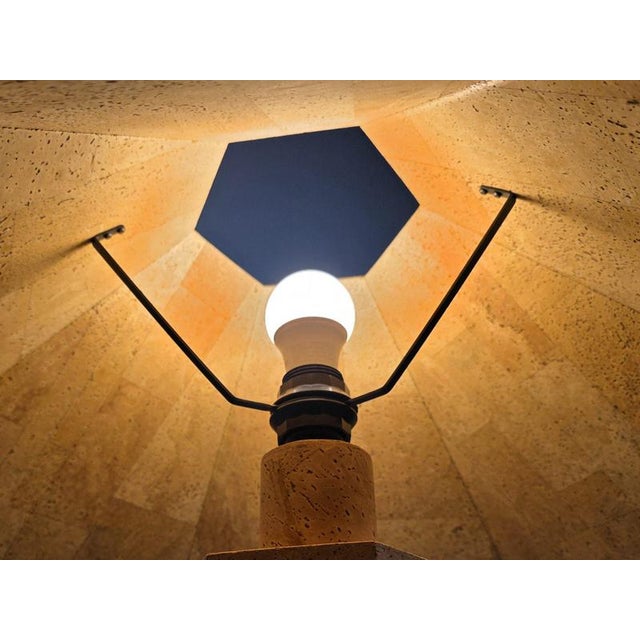 1970s Hexagonal Cork Table Lamp by Ingo Maurer for Design M, 1974 For Sale - Image 5 of 6