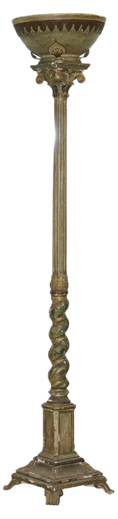 Victorian Italian Venetian Hand-Painted Uplighter Standing Floor Lamp