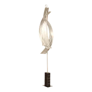 Contemporary Abstract Kinetic Metal Sail Large Sculpture