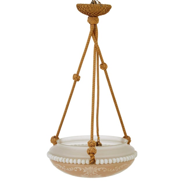 Mid century wedgwood inspired scandinavian pendant light circa 1930. Beautiful quality circular pendant light from sweden...