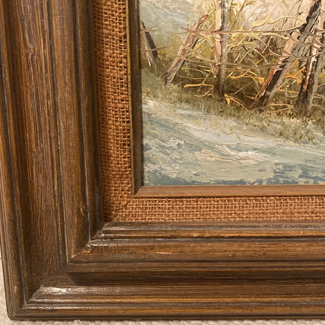 Brown Mid-Century Coastal Dune Seascape Oil Painting in Substantial Wood Frame - Signed Lionel For Sale - Image 8 of 12