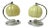 Art Deco Aluminium Bedside Lights, Set of 2 For Sale