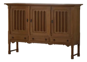 Vintage Danish Brutalist Sideboard in Oak, 1960s