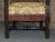 Antique Tudor Style Carved Oak High Back Chair W/Stretcher Base & Fringe For Sale - Image 9 of 13
