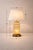 Hollywood Regency Vintage Cut Crystal & Gilt Bronze Table Lamp With Custom Neutral Linen Shade For Sale - Image 3 of 6