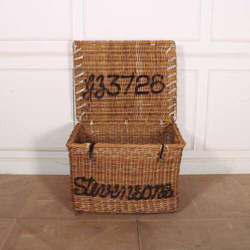 English Wicker Log Basket, 1890s For Sale - Image 9 of 10