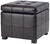 2020s Square Tufted Ottoman in Brown & Black For Sale - Image 5 of 11