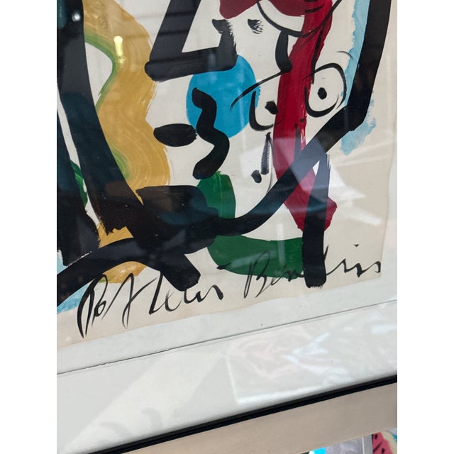 1970s 1970s Peter Keil Abstract Colorful Painting “ My Dear Picasso” For Sale - Image 5 of 6