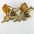 Vintage Pair of Czech Amber Glass Beaded Wall Sconces For Sale - Image 10 of 12