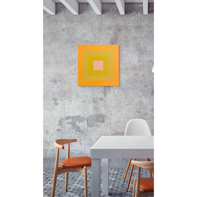 Abstract Contemporary Abstract Acrylic on Stretched Canvas "Colour Orb 9" by Brent Hallard For Sale - Image 3 of 4
