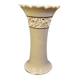 Pierced Heart Bone China Vase ~ 24k Gold Trim ~ Heart by Lenox Collection For Sale