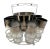 Queen's Lusterware Bar SET Silver Ombre 8 Highball Glass Ice bucket Chrome Caddy. This is a fabulous mid-century set and...