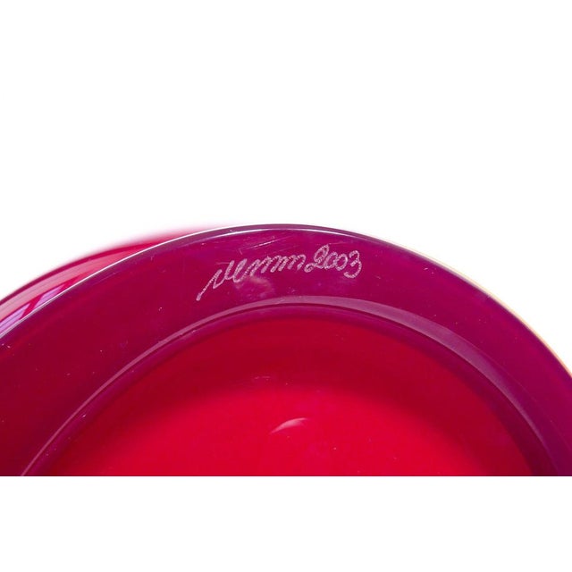 Glass Red Opaline Glass Vase from Venini, 2003 For Sale - Image 7 of 14