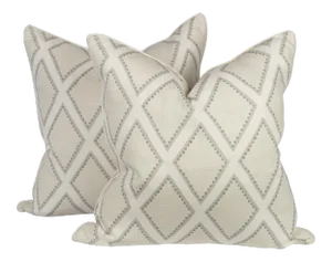 Oyster Linen Brookhaven Pillow Covers, a Pair