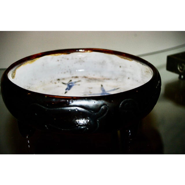 1950s Ceramic Tripod Trinket Tray by Jean Rivier, France, 1950 For Sale - Image 5 of 10
